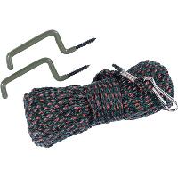 Ameristep Bow Holder and Hoist Rope Combo Camouflage 30 ft. w/ 2 Bow and Gun Hooks