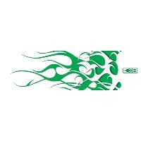 Bohning Arrow Wraps Green and White Flame 7 in. Standard 13 pk.