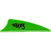 Bohning X3 Vanes Neon Green 1.75 in. 100 pk.