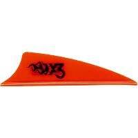Bohning X3 Vanes Neon Red 1.75 in. 100 pk.