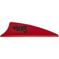 Bohning X3 Vanes Red 1.75 in. 100 pk.