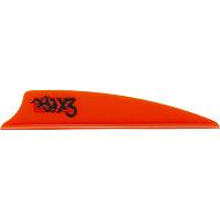 Bohning X3 Vanes Neon Red 2.25 in. 100 pk.