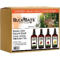 Buck Baits Cover Scent Starter Kit Earth/Acorn/ Apple/ Corn 3 oz. ea.