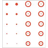 Gunstar Chubbie Target Reticle Set Orange