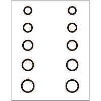 Gunstar Mini Circles Target Reticle Set Black