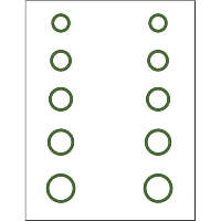 Gunstar Mini Circles Target Reticle Set Green
