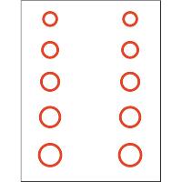 Gunstar Mini Circles Target Reticle Set Orange