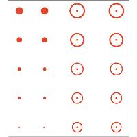 Gunstar Precision Target Reticle Set Orange