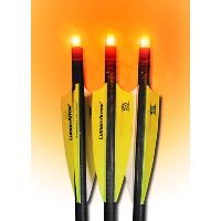 Lumenok Carbon Crossbow Bolts 20 in HD Orange Flat Nocks 3 pk.