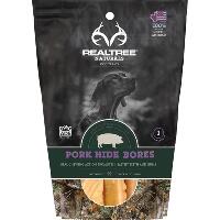 Realtree Naturals Premium Dog Treats Pork Hide Bones