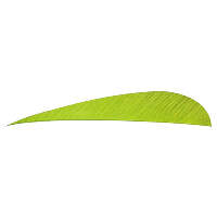Trueflight Parabolic Feathers Chartreuse 4 in. RW 100 pk.