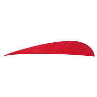 Trueflight Parabolic Feathers Red 5 in. RW 100 pk.