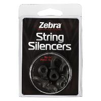 Zebra String Silencers Black 4 pk.