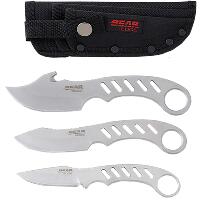 Bear and Son 3 Piece Game Set w/ Balistic Sheath Stainless