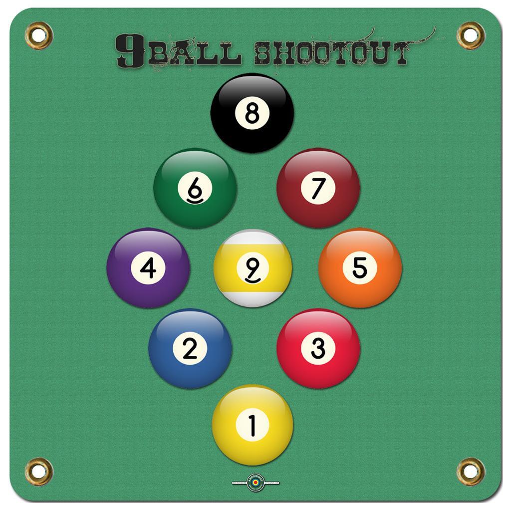 Arrowmat Foam Target Face 9 Ball Shootout 17x17 in.|Arrowmat target ...
