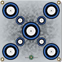 Arrowmat Foam Target Face Blue 9 Spot 17x17 in.