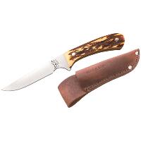 Bear and Son Bird and Trout w/ Sheath Stag Delrin 6 1/2 in