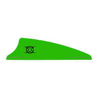 Bohning Shield Cut X Vanes Neon Green 1.75 in. 100 pk.