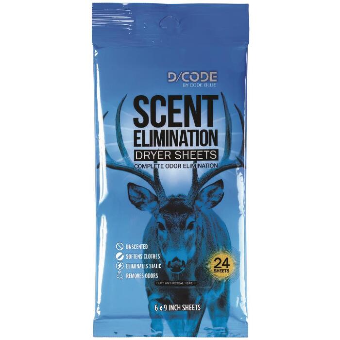 Code Blue DCode Odor Eliminator Dryer SheetsCode Blue scent