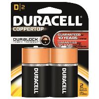 Duracell Coppertop Batteries D 2 pk.
