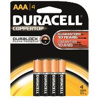 Duracell Coppertop Batteries AAA 4 pk.
