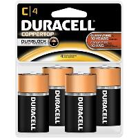 Duracell Coppertop Batteries C 4 pk.