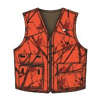 Gamehide Deer Camp Vest Woodlot Blaze Medium