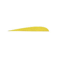 Gateway Parabolic Feathers Neon Yellow 4 in. LW 100 pk.