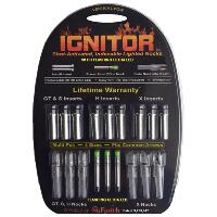 NuFletch Ignitor Nocks Green Flashing Universal Fit 3 pk.