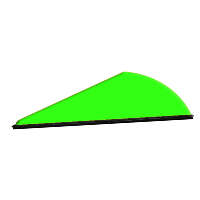 Q2i Rapt-X Vanes Neon Green 100 pk.