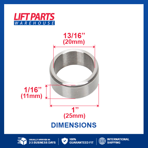 Aftermarket Replacement Collar For Toyota : 43735-23440-71, DAEWOO; 1in. O.D.; 13/16in. I.D.; 1/16in. Width