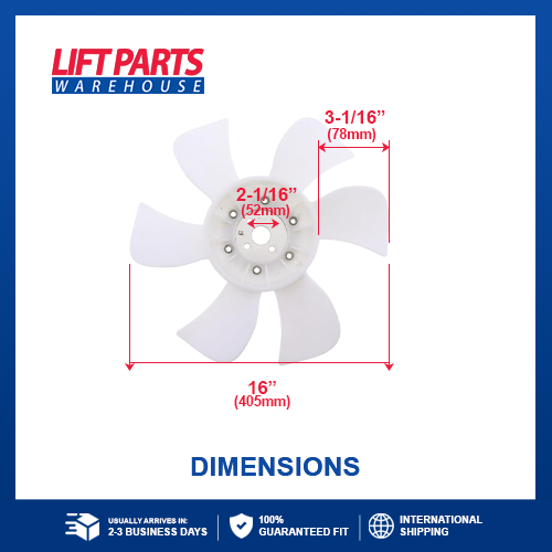 Fan Blade For Toyota : 16361-23860-71 - Same Day Shipping - Lift