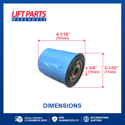15208-55Y00 Oil Filter for Nissan and Daewoo - Lift Parts Warehouse