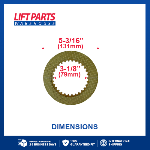 Aftermarket Replacement Plate - Friction Clutch For Toyota : 32461-U2170-71;5 3/16in. O.D.; 3-1/8in. I.D.; 1/8in. Thickness