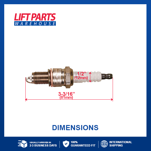 Aftermarket Replacement Plug - Spark For Toyota: 90919-01954-71 3 3/16 in. overall length; 1/2in. insulator width