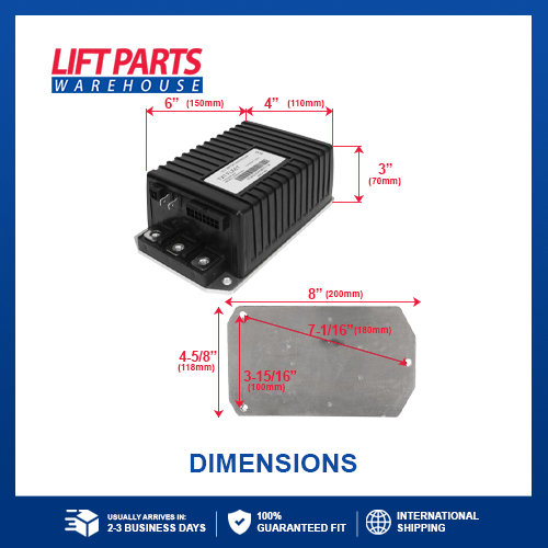 1206HB-5201 Curtis E-Z-GO 48V 250A Controller - Lift Parts