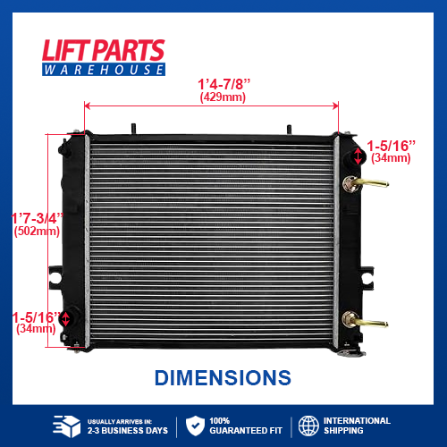 Radiator For Toyota Forklift 16420-U2230-71| Lift Parts Warehouse