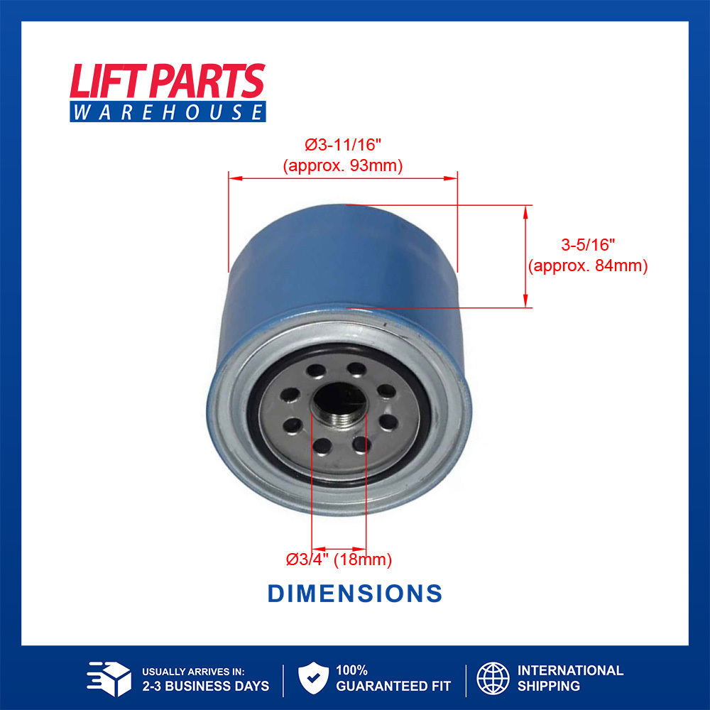 91220-10500 : FILTER - OIL FOR MITSUBISHI & CATERPILLAR