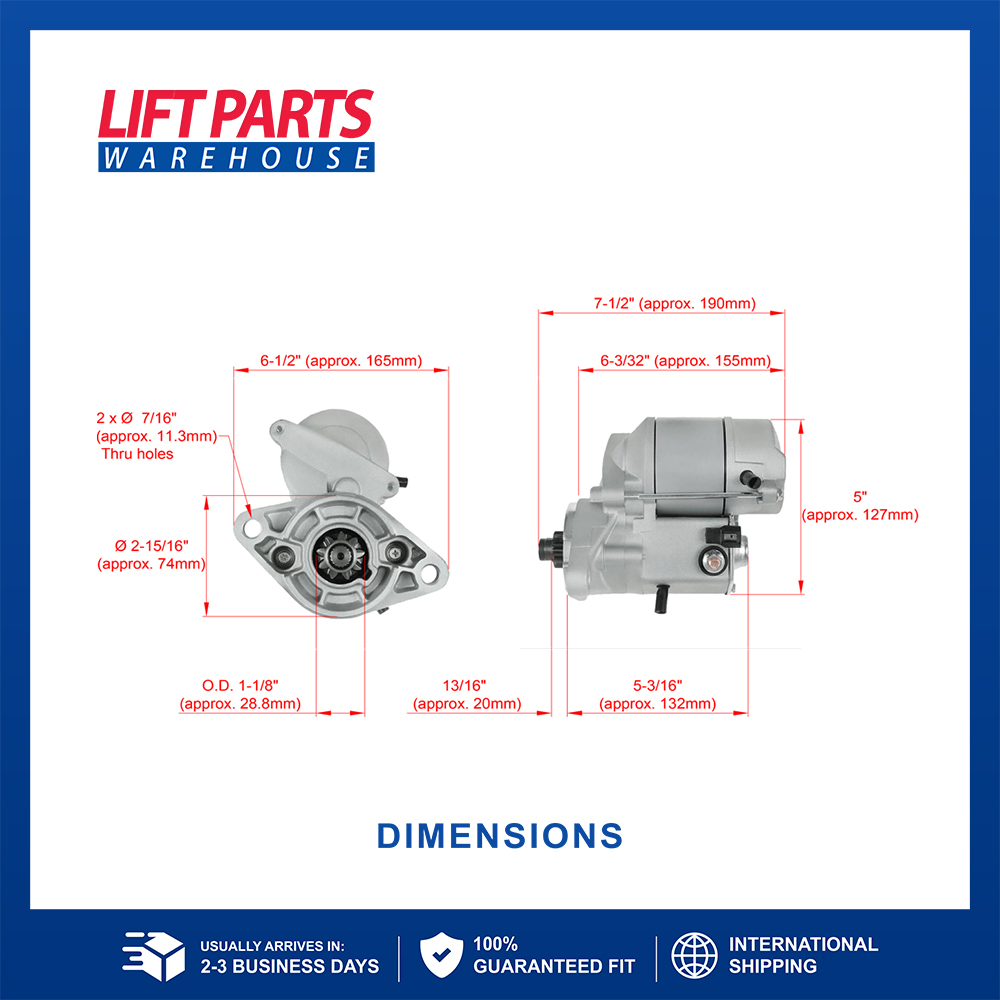 28300-22003-71 Starter For Toyota - Lift Parts Warehouse