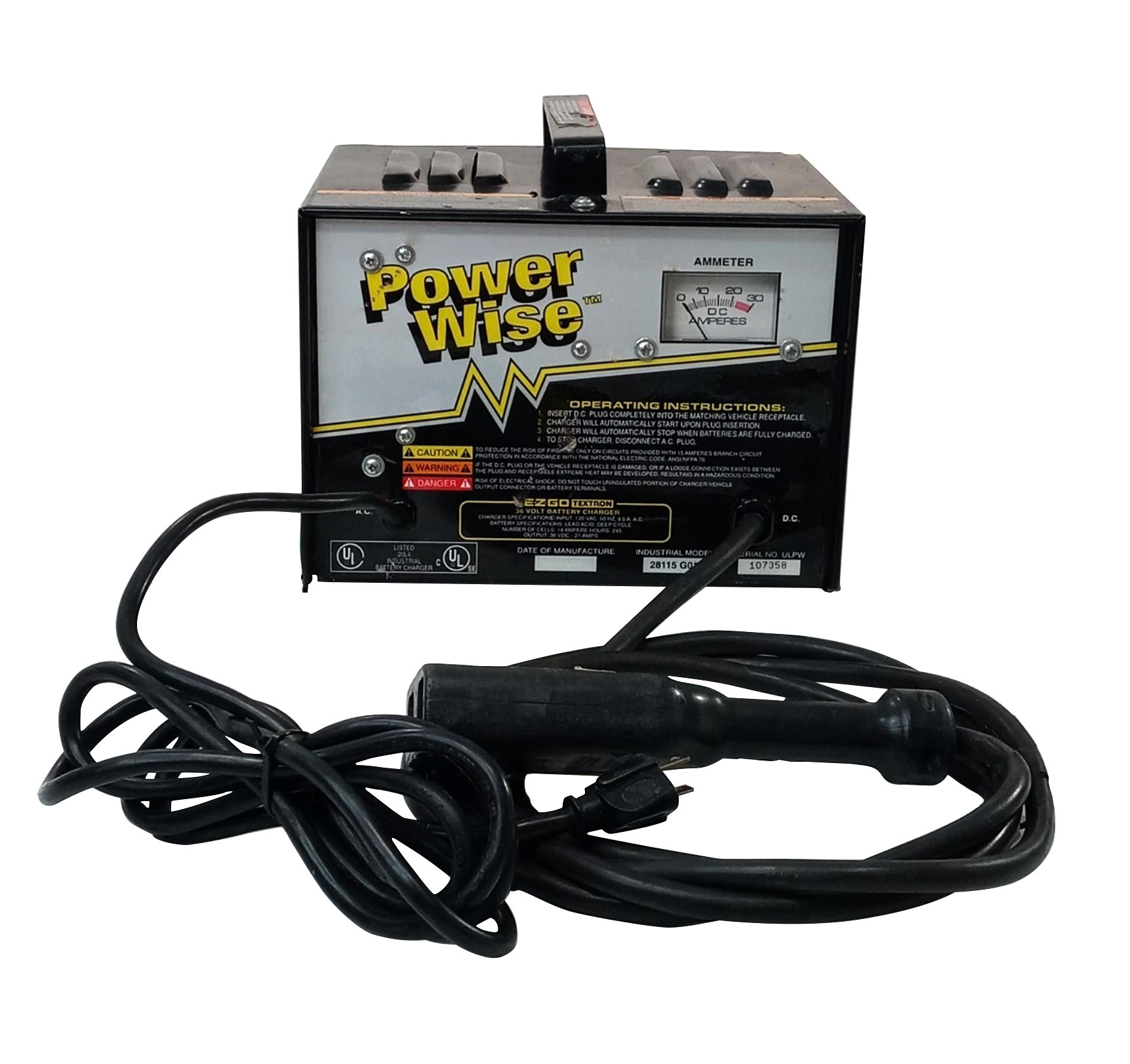 28115-G01 36V Ezgo Powerwise Charger for CUSHMAN, E-Z-GO