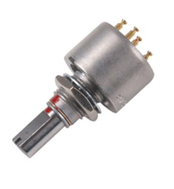 1-120-105: Potentiometer For Raymond SHAFT: 7/16in. L. x 1/4in. D.