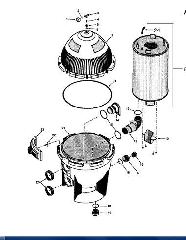 PENTAIR | DEFLECTOR & BULKHEAD ASSY | 23910-0101 - Pool and Spa Parts Depot