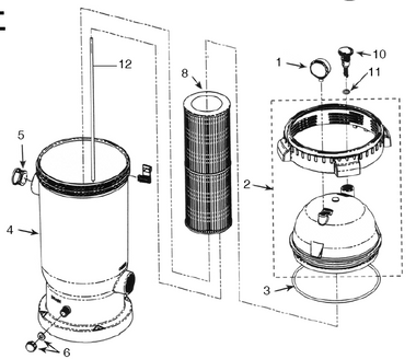 WATERWAY | pvc air bled tube 25” | 872-4000l