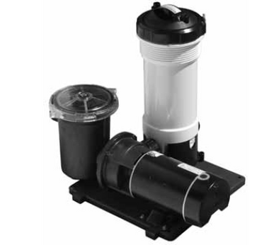 WATERWAY | COMPLETE PUMP & CARTRIDGE FILTER, 100 SQ FT TWM, 1 HP CD, 115V, 1-SPEED, 6' NEMA CORD | 520-4030