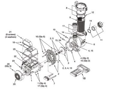 JANDY | COVER FAN, VS-FHP PUMP REPLACEMENT KIT | R0515700