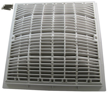 WATERWAY | 12” x 12” SQUARE FRAME AND GRATE, WHITE | 640-4720 V