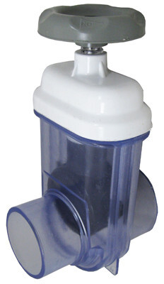 WATERWAY | CLEAR GATE VALVE  2” SLIP X 2” SPIGOT | 600-2380