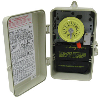 INTERMATIC | 24-HOUR, 240V DPST, W/ FIREMAN'S SWITCH | T104P201
