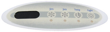 BALBOA  | VS-501 OVERLAY ONLY MINI OVAL JETS, JETS, TEMP, LIGHT 4 1/8" X 1 7/16" | 11127