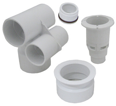 WATERWAY | POLY GUNITE JET, WHITE 2" SLIP WATER x 1½" SLIP AIR | 210-3700